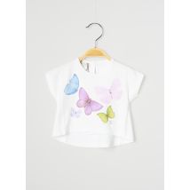 J.O MILANO - T-shirt blanc en coton pour fille - Taille 3 M - Modz