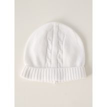 J.O MILANO - Bonnet blanc en coton pour enfant - Taille 0 M - Modz