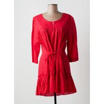 MULTIPLES - Tunique manches courtes rouge en coton pour femme - Taille 42 - Modz