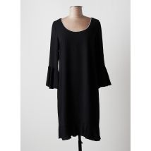 MULTIPLES - Robe mi-longue noir en polyester - Femme - Taille 38 - Modz
