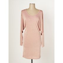 MULTIPLES - Robe mi-longue rose en polyester - Femme - Taille 38 - Modz