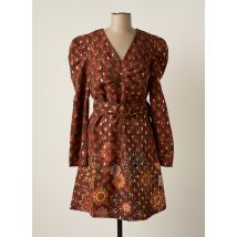 MULTIPLES - Robe mi-longue marron en polyester - Femme - Taille 40 - Modz
