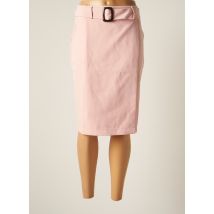 MULTIPLES - Jupe mi-longue rose en polyester - Femme - Taille 52 - Modz