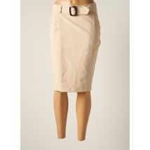 MULTIPLES - Jupe mi-longue beige en polyester - Femme - Taille 38 - Modz