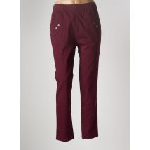 MULTIPLES - Pantalon slim rouge en coton - Femme - Taille 38 - Modz