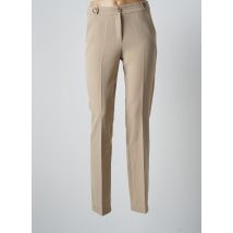 MULTIPLES - Pantalon droit beige en polyester - Femme - Taille 36 - Modz