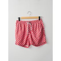 DAN JOHN - Short de bain rouge en polyester - Homme - Taille L - Modz