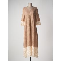 LA FABBRICA DEL LINO - Robe longue marron en coton - Femme - Taille 36 - Modz