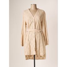 LA FABBRICA DEL LINO - Robe courte beige en coton - Femme - Taille 40 - Modz