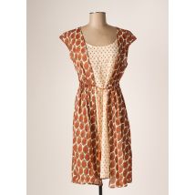 LA FABBRICA DEL LINO - Robe mi-longue marron en coton - Femme - Taille 36 - Modz
