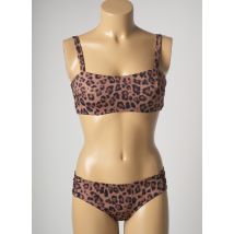 LIVIA - Maillot de bain 2 pièces marron en polyamide - Femme - Taille TU - Modz
