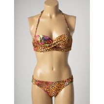 DOLLY & JANE - Maillot de bain 2 pièces marron en polyamide - Femme - Taille 36 - Modz