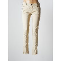 ANNA SCOTT - Pantalon slim beige en coton - Femme - Taille 42 - Modz