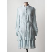 LAUREN VIDAL - Robe mi-longue bleu en viscose - Femme - Taille 40 - Modz