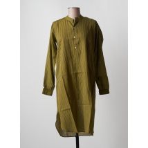 MOIS MONT - Robe mi-longue vert en coton - Femme - Taille 36 - Modz