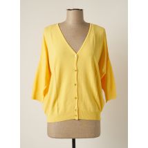 SUMMUM - Gilet manches longues jaune en viscose - Femme - Taille 40 - Modz