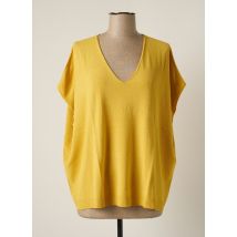 LAUREN VIDAL - Pull jaune en viscose - Femme - Taille 36 - Modz