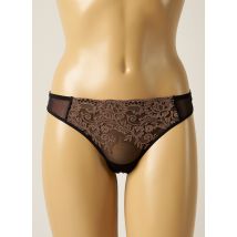 MILLESIA - Tanga noir en polyamide - Femme - Taille 36 - Modz