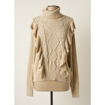 CREAM - Pull col roulé beige en viscose - Femme - Taille 42 - Modz