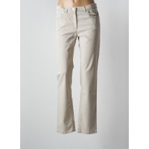 ZERRES - Pantalon droit beige en tencel - Femme - Taille 40 - Modz