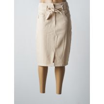 JULIE GUERLANDE - Jupe mi-longue beige en viscose - Femme - Taille 38 - Modz