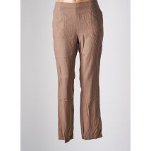 THALASSA - Pantalon droit marron en lin - Femme - Taille 38 - Modz