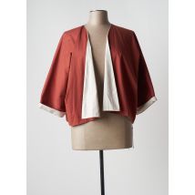 ANNA SERAVALLI - Veste kimono marron en coton - Femme - Taille 38 - Modz