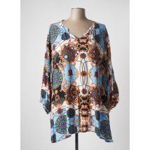 APRICO - Tunique manches longues bleu en viscose - Femme - Taille 42 - Modz