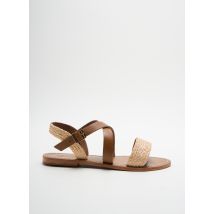 ONLY - Sandales/Nu pieds marron en cuir enduit - Femme - Taille 36 - Modz