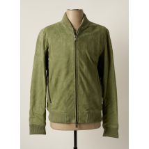 SELECTED - Veste en cuir vert en croute de porc pour homme - Taille M - Modz