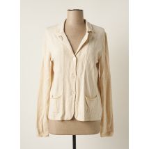 MAJESTIC FILATURES - Gilet manches longues beige en coton - Femme - Taille 40 - Modz
