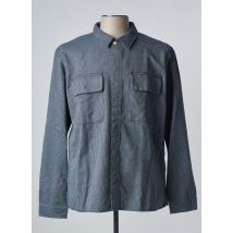 SELECTED - Chemise manches longues bleu en coton - Homme - Taille L - Modz