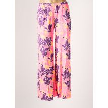GENESIS - Pantalon droit rose en viscose - Femme - Taille 38 - Modz