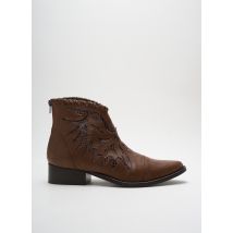 XAVIER DANAUD - Bottines/Boots marron en cuir - Femme - Taille 40 - Modz
