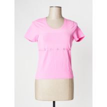 MANOUKIAN - T-shirt rose en coton pour femme - Taille 38 - Modz
