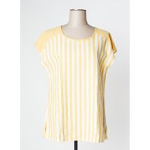 HALOGENE - Tunique manches courtes jaune en lin - Femme - Taille 40 - Modz