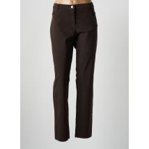AVENTURES DES TOILES - Pantalon slim marron en coton - Femme - Taille 46 - Modz