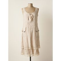 UN POINT C EST TOUT - Robe mi-longue beige en coton - Femme - Taille 44 - Modz
