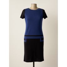 VIRIATO - Robe pull bleu en merinos - Femme - Taille 40 - Modz