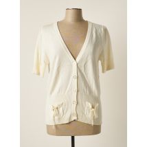 PAUSE CAFE - Gilet manches courtes beige en acrylique - Femme - Taille 40 - Modz