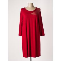 MALOKA - Robe mi-longue rouge en viscose - Femme - Taille 44 - Modz