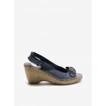 LORMY - Sandales/Nu pieds gris en cuir - Femme - Taille 41 - Modz