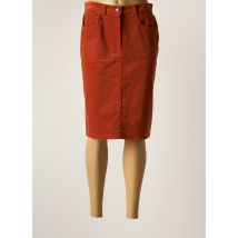 GRIFFON - Jupe mi-longue marron en coton - Femme - Taille 38 - Modz