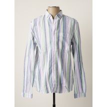 TOM TAILOR - Chemise manches longues violet en lin - Homme - Taille L - Modz