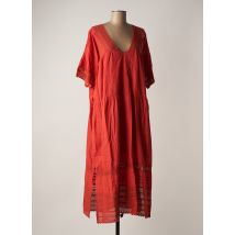 CHICOSOLEIL - Robe longue orange en coton pour femme - Taille 36 - Modz