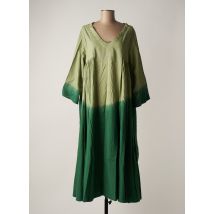 CHICOSOLEIL - Robe longue vert en coton pour femme - Taille 38 - Modz