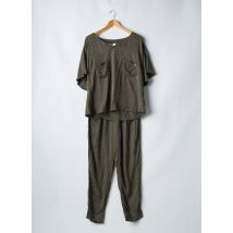 CREAM - Ensemble pantalon vert en viscose - Femme - Taille 42 - Modz