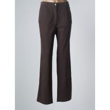 STARK - Pantalon droit marron en coton - Femme - Taille 44 - Modz