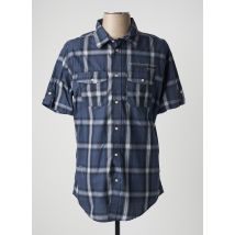 HERO BY JOHN MEDOOX - Chemise manches courtes bleu en coton - Homme - Taille M - Modz