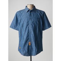 HERO BY JOHN MEDOOX - Chemise manches courtes bleu en coton pour homme - Taille L - Modz